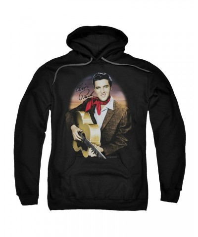 Elvis Presley Hoodie | RED SCARF 2 Pull-Over Sweatshirt $13.44 Sweatshirts