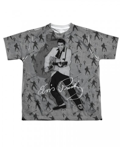 Elvis Presley Youth Shirt | ROCKIN ALL OVER Sublimated Tee $5.85 Kids